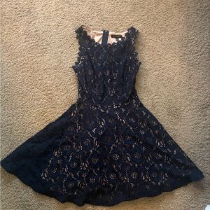 City Studio Navy Lace Mini Dress